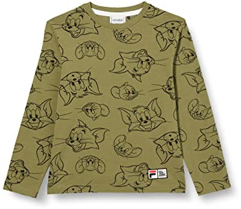 FILA Topeka Longsleeve Tee AOP-Loden Green Tom & Jerry AOP-86/92