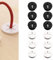 Morobor Two Color Flexible Rubber Cable Grommet, 12pcs 25mm Rubber Grommets, Rubber Cable Organizer for Office, Home, Computer Desk (Black and White)