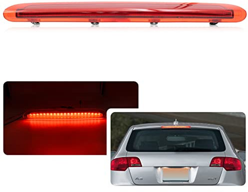 njssjd 1 x rote Linse LED 3. Bremsleuchte, hohe Halterung, Bremslicht für A-udi A3 S3 Sportback 2004–2013, Heckklappe, hohes drittes Bremslicht