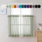 Chyhomenyc Lot de 2 voilages vert sauge de 91,4 cm de long, voilages courts pour petite fenêtre, salle de bain, café, salon, 106 x 91,4 cm (l x L), passe-tringle, vert sauge