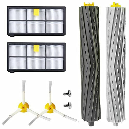 OrangeClub Ersatzteile für Irobot Roomba Zubehör Filter Ersatzteilkit Für Irobot Roomba 800 900 860 866 870 871 880 886 960 966 971 976 980 981 Staubsauger (1+2+2)