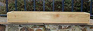 Devonshire Wood Rough Sawn Wooden Garden Window Box Planter 100cm long x 15cm high x 15cm wide