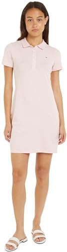 Tommy Hilfiger 1985 Slim Pique Polo Dress SS WW0WW37853 Robes, Rose (Whimsy Pink), L Femme