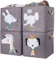 AXHOP Aufbewahrungsbox Kinder 4er Set 33x33x33 cm faltbare Aufbewahrungskorb kinder für Regal. Ideal für Kallax einsatz, Spielzeugkiste, Spielzeug, Bücher, Kinderzimmer. Graues Einhorn