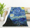 HGOD DESIGNS Van Gogh Classic Arts Sternennacht Flanell-Fleece-Bettdecke, Überwurf, Decke, leicht, gemütlich, Plüschdecke für Schlafzimmer, Wohnzimmer, Sofa, Couch, 130 x 150 cm