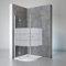 Schulte Duschkabine Runddusche Youngline, 80 x 80 cm, 190 cm, 5 mm Sicherheits-Glas Depoli Light, alu-natur, Montage auf Duschwanne oder Fliese