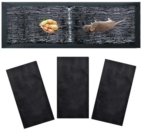 Piege a Souris Colle Collant 3 Pièces Grande Taille 120 x 28 cm Piège à Souris Pièges à Rats Plaques de glu Anti Souris Anti Rat pour Rat Cafard Scolopendre Punaise Tapis Collant pour Dératiser
