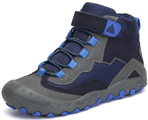 Mishansha Jungen Trekkingschuhe Sport Outdoor Wanderschuhe rutschfest Kinderschuhe Blau Gr.31
