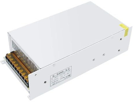 inShareplus 12V Netzteil 41.7A 500W, DC Universal Geregeltes Schaltnetzteil, Trafo 230V auf 12V LED-Treiber, Transformator, Adapter für LED-Streifenlicht, 3D-Drucker, Radio, Computerprojekt