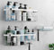 Cooeco Mensola Doccia Senza Foratura - 3 Pezzi Mensole Adesive Bagno Con Ganci,Argento Organizer Bagno Con Portasapone Doccia, Mensola Doccia In Acciaio Inox Antiruggine Per shampoo