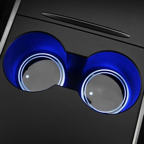 Txopaf 2PCS Car LED Luminous Cup Holder Coasters, For BMW 1 Series/2 Series/3 Series/4 Series Cup Holders Insert Coaster Non-slip Anti-Spilt Auto Interior Accessories