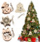 40 Stücke Holz Christbaumschmuck, Weihnachtsbaum Anhänger Holz, Mit Hanfseil, Holz Christbaumschmuck Anhänger Weihnachten Deko für Weihnachten Geschenke DIY Basteln Geschenkbox