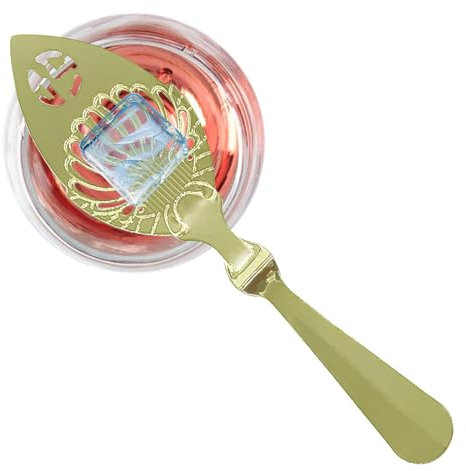 Stainless Steel Slotted Spoon, Absinthe Spoon Holder | With Hollow Design Sugar Cube Strainer - Kitchen Bar Tool, Absinthe Fountain Spoon Stainless Steel 30