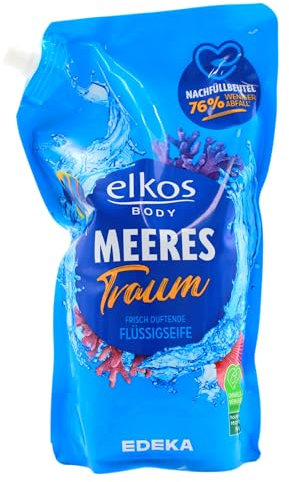 Edeka elkos Body Meeres Traum Flüssigseife, 8er Pack (8 x 1 l)