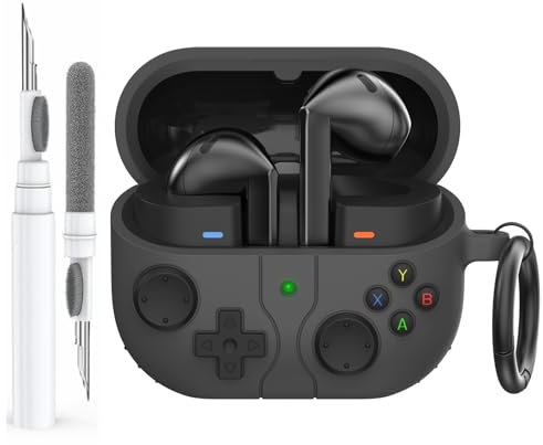 AhaStyle Custodia in silicone per Samsung Galaxy Buds3 e Galaxy Buds3 Pro (2024) con kit di pulizia Retro Handheld Game Console Design Skin Cover per Galaxy Buds3 Series Supporto ricarica wireless