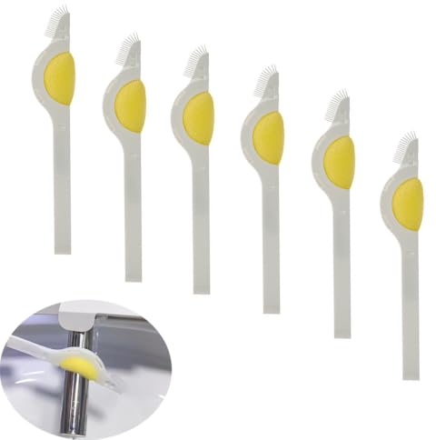 NentMent 6 Pack Bidet Sprayer Cleaning Brush with Sponge Scrubber Bristles Smart Toilet Spraying Nozzle Brushes for Bidet Attachment Smart Bidet Toilet Seat Electronic Bidets Warm Water Air Dryer Tube