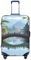 Hmbgfw Stone Bridge Reisegepäckabdeckung, Koffer-Schutz, passend für 45,7 - 81,3 cm große Koffer, Reisezubehör, Schwarz, Small