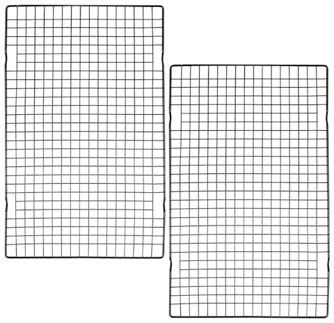 2 Pack Cooling Rack for Baking - 16 x 10 Stainless Steel Wire Tray Cookie Drying Rack for Baking, Cake Cooling, Roasting Rack (Large)