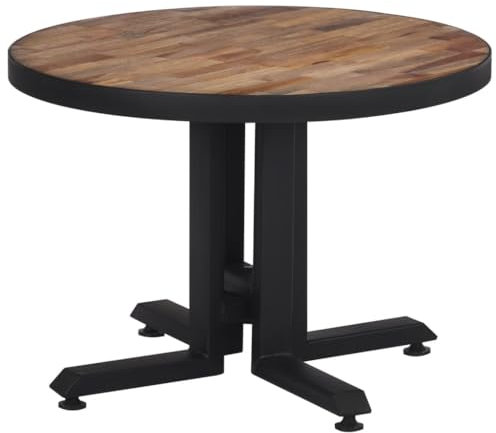 HEFZGDB Couchtisch Rund Ø55x40 cm Recyceltes Massivholz Teak Dining Tables Bartisch Esstisch Kleiner Tisch für Balkon Garten Küche Speisesaal