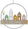 Nexum Door Wreath 30cm Dried Flower Front Door Wreath Decor Wooden House Decorative Welcome Wreath Wall Window Home Decor Housewarming Gift for Summer Autumn Winter