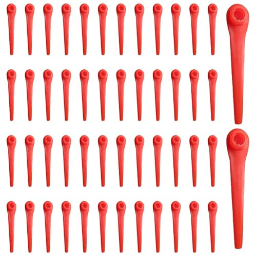 Chuancheng 50Pcs Replacement Plastic Grass Trimmer Blades for Flymo SimpliTrim FLY083-GA400 for Gardena 9823 9825 9820 9821 Strimmer