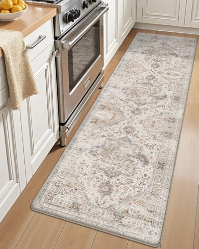 LUMI Tappetino da cucina anti-affaticamento, ultra morbido, in PVC, antiscivolo, per stare in piedi, per stare in piedi, per scrivania, ufficio, lavanderia, 43,2 x 149,9 cm, impermeabile, antimacchia