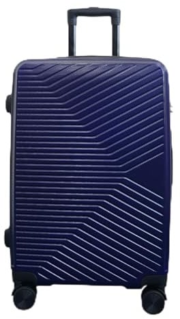Infinity Medium Suitcase 24 Lightweight Hard Shell Luggage 4 Wheels Spinner 3-Digit Combination Lock Hard Shell Luggage for 15 to 20kg Navy Blue