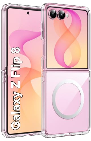 Fitudoos Cover per Samsung Galaxy Z Flip 8, Compatibile Con MagSafe, Custodia protettiva antiurto per cellulare, anti-ingiallimento, anti-olio e anti-graffio Cover - Trasparente