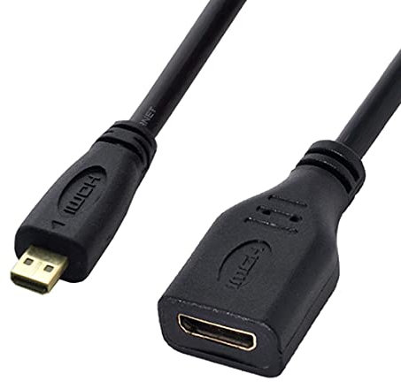 CY Micro HDMI 1.4 Male Type D to Mini HDMI 1.4 Female Type C Extension Cable for Laptop PC HDTV 10cm