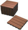 SAM Terrassen-Fliese WPC Kunststoff, 22er Spar Set für 2m², teakfarben, Bodenbelag mit Drainage, Garten klick-Fliesen