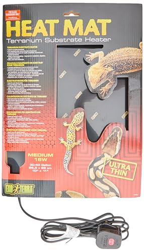 Exo Terra Heat Mat, Substratheizung für Terrarrien, zur Montage unter dem Terrarium, 16W, 26,5 x 28cm