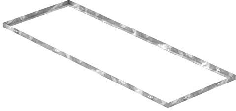Fenau | Telaio per griglie 400 x 1100 x 23 mm per griglie alte 20 mm (zincate a caldo - con incavo per ancoraggio a parete) - (Adatto per griglie : 390 x 1090 x 20 mm)