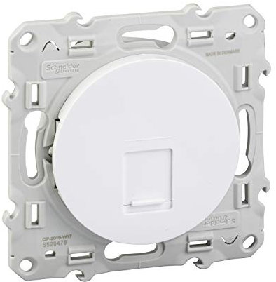 Schneider Electric S520476 Odace, prise RJ45, Grade 3 (Multimédia), Cat.6 STP, Blanc Odace, prise RJ45 Blanc, grade 3 (multimédia) cat. 6 STP, à vis