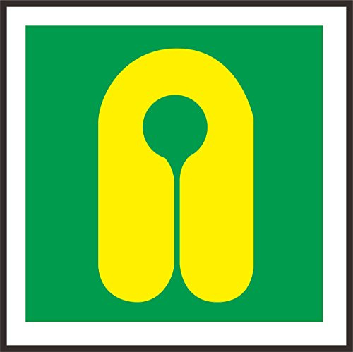 Indigos UG Aufkleber ISO-Sicherheitslabel Zeichen International Rettungsweste Symbol - 100mmx 100mm