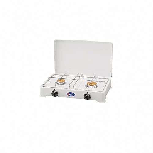 FORNELLO DA TAVOLO PARKER 2 FUOCHI ALIMENTAZIONE GAS GPL (gas nelle bombole) PER USO ESTERNO MADE IN ITALY 2002cb