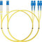 BEYONDTECH Cavo Fibra Ottica LC a SC OS1 Monomodale Duplex (3 Metri) - Cavo di Fibre Ottiche UPC/UPC - 9/125 (LSZH)