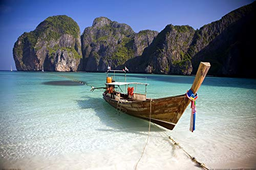 1art1 Strände XXL Poster Maya Bay, KOH Phi Phi Ley, Thailand II Plakat | Bild 120x80 cm