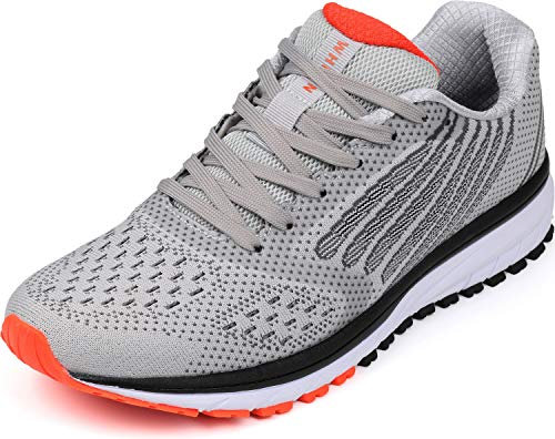 WHITIN Damen Sportschuhe Sneakers Turnschuhe Frauen Laufschuhe Joggingschuhe Walkingschuhe Jungen Freizeitschuhe Schnür Fitness Schuhe Hellgrau Größe 38