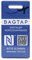 BAGTAP - PVC - digitaler Gepäck- und Reiseanhänger mit NFC und QR-Code, 1 Stück, Blau, 60mm x 30mm, Unbeschichtet, Rechteckig, LABEL, Tap21.de