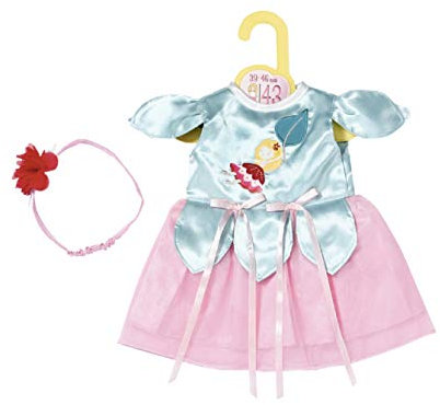 Dolly Moda Feenkleid, rosa Puppenkleid im Feen-Look mit Haarreif für 39-46 cm große Puppen, 871072 Zapf Creation