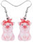 DUOWEI Cute Acryl Pinke Schwein Ohrringe Pig Schmuck Schweine Geschenk Für Damen Frauen Mädchen Schweinefans (Rosa)