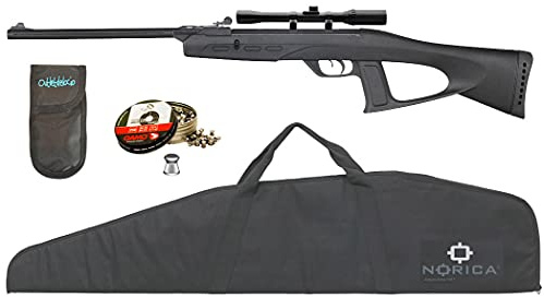 Carabina Perdigón Deltafox GT 3 Julios + Visor Outletdelocio 4x20. 4,5mm. + 2 Fundas + Balines. 23054/38203