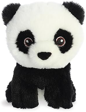 Aurora World Aurora, 35070, Eco Nation Mini Panda, 13cm, Plüsch, Schwarz & Weiß, Schwarz/Weiß