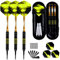 Dartpfeile mit Kunststoffspitze für Elektronische Dartscheibe 3 Stück Soft Darts Pfeile Set, 18 Gramm Profi Softdarts Dartpfeil und Extra Schafts Flights Dartspitzen Anti-Lose Gummiringe (Gelb)
