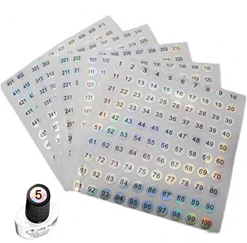 Danlai 1-500 Waterproof Digital Label Self-adhesive Number Sticker Nail Polish Tableware Scrapbooking Diy Craft Digital Label Stickers