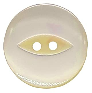 The Bead Shop 20 Pack Round Fish Eye Buttons, Baby Buttons, Sewing, Knitting & Crafts - Cream 19mm / 30 Lignes