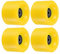 PATIKIL 4Pack 70mm 78A Langboard Räder mit Schwarz ABEC-9 Lager Weich Cruiser Räder Straße Räder für Skateboards Skateboard Rad PU Gelb