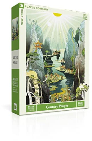 New York Puzzle Company Victo Ngai Country Prayer – 1000-teiliges Puzzle für Familienspielabende von Victo Ngai