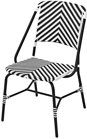 Ikea VASSHOLMEN Stuhl, in/draußen, schwarz/weiß