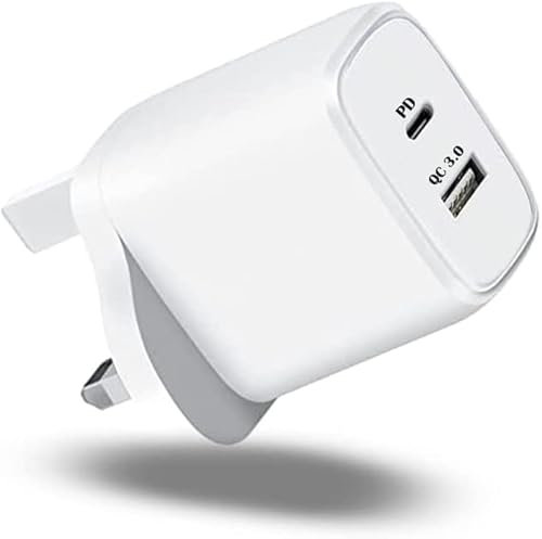 KP TECHNOLOGY Multi Port Fast Charger Plug For iPad 10.2 Inch (9th generation) (2021), Power Delivery Type C Wall Adapter Charger Plug For iPad 10.2 Inch (WHITE)